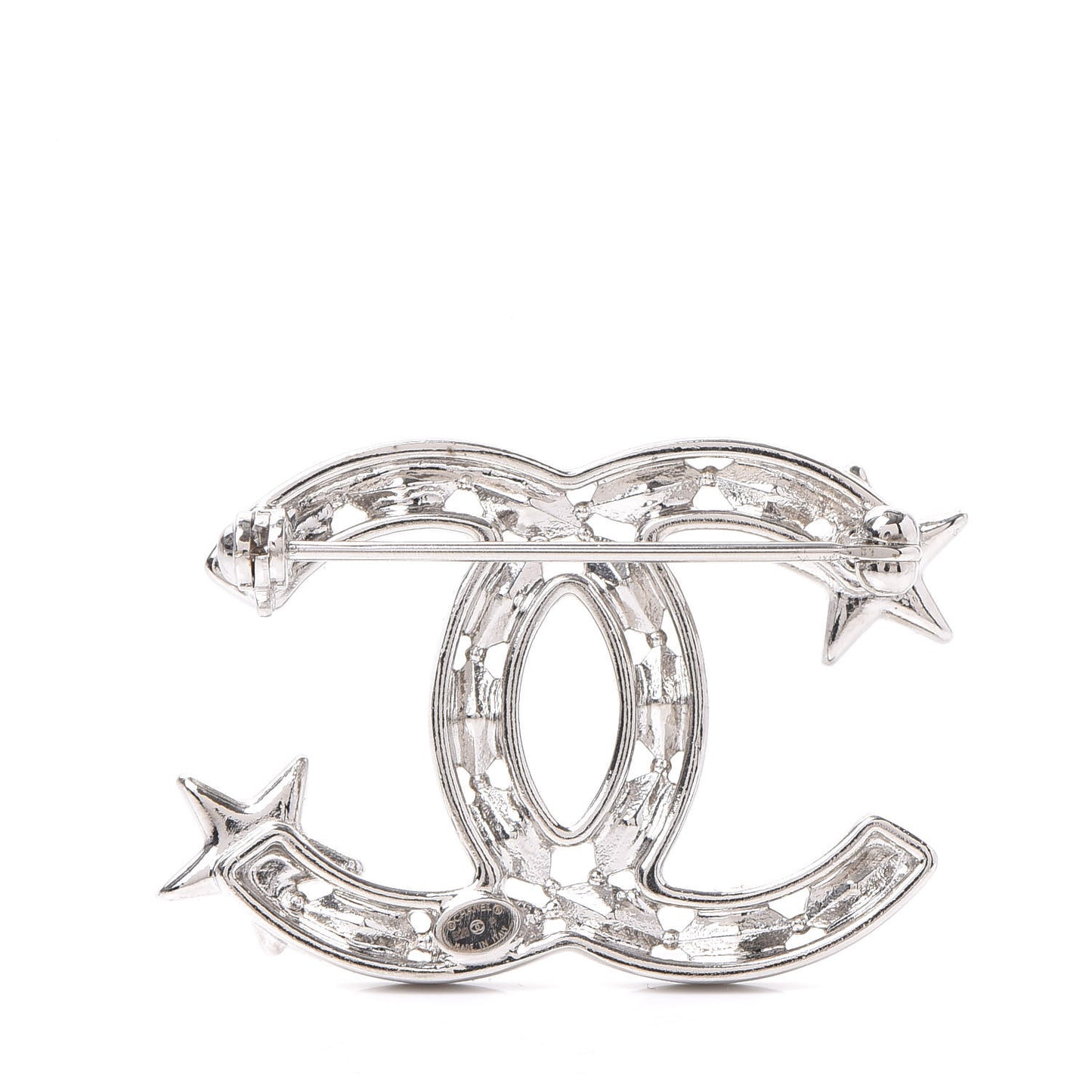 Crystal Starfall CC Brooch Silver