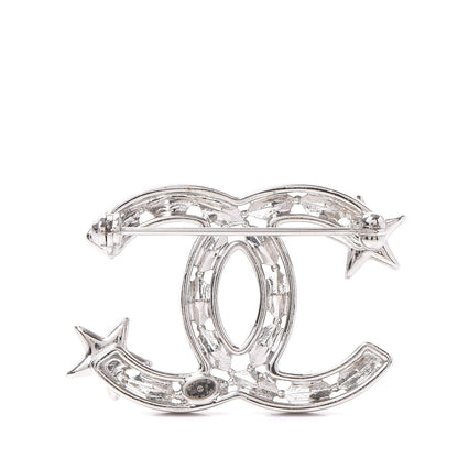 Chanel Crystal Starfall CC Brooch Silver 3 of 5