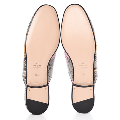 Gucci GG Supreme Monogram Bengal Womens Princetown Slippers 40.5 Beige Crop Pink 5 of 8