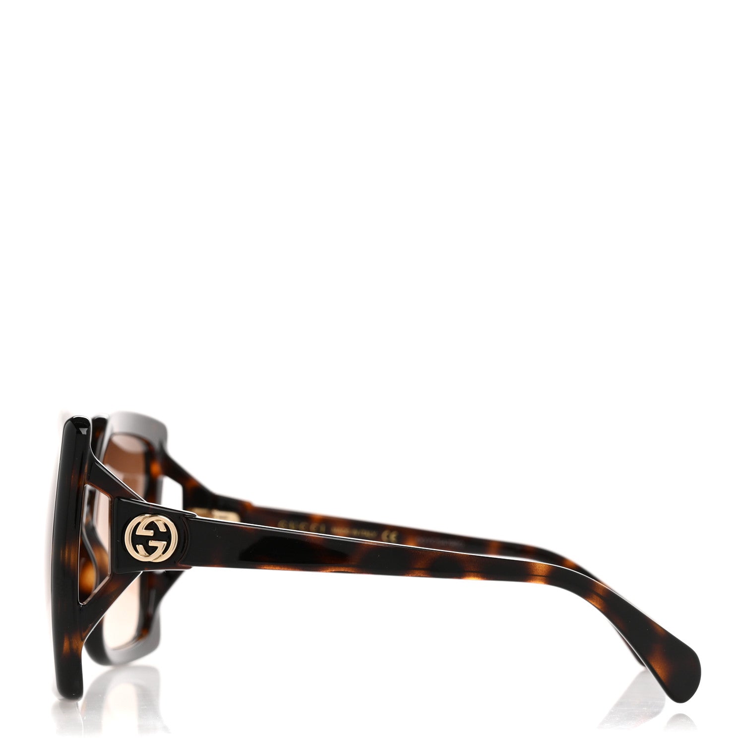Gucci Acetate Square Frame Sunglasses GG0876S Tortoise 3 of 8
