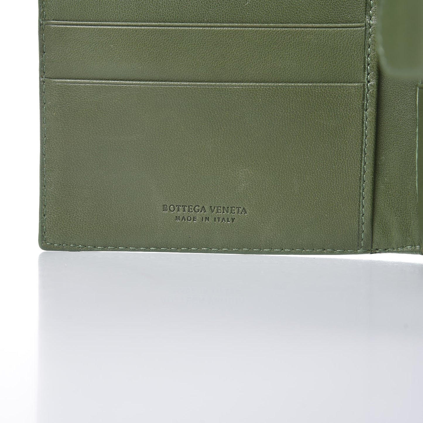 Nappa Intrecciato French Flap Wallet Foglia