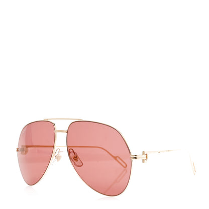Cartier Santos Aviator Sunglasses CT0110S Gold 1 of 7