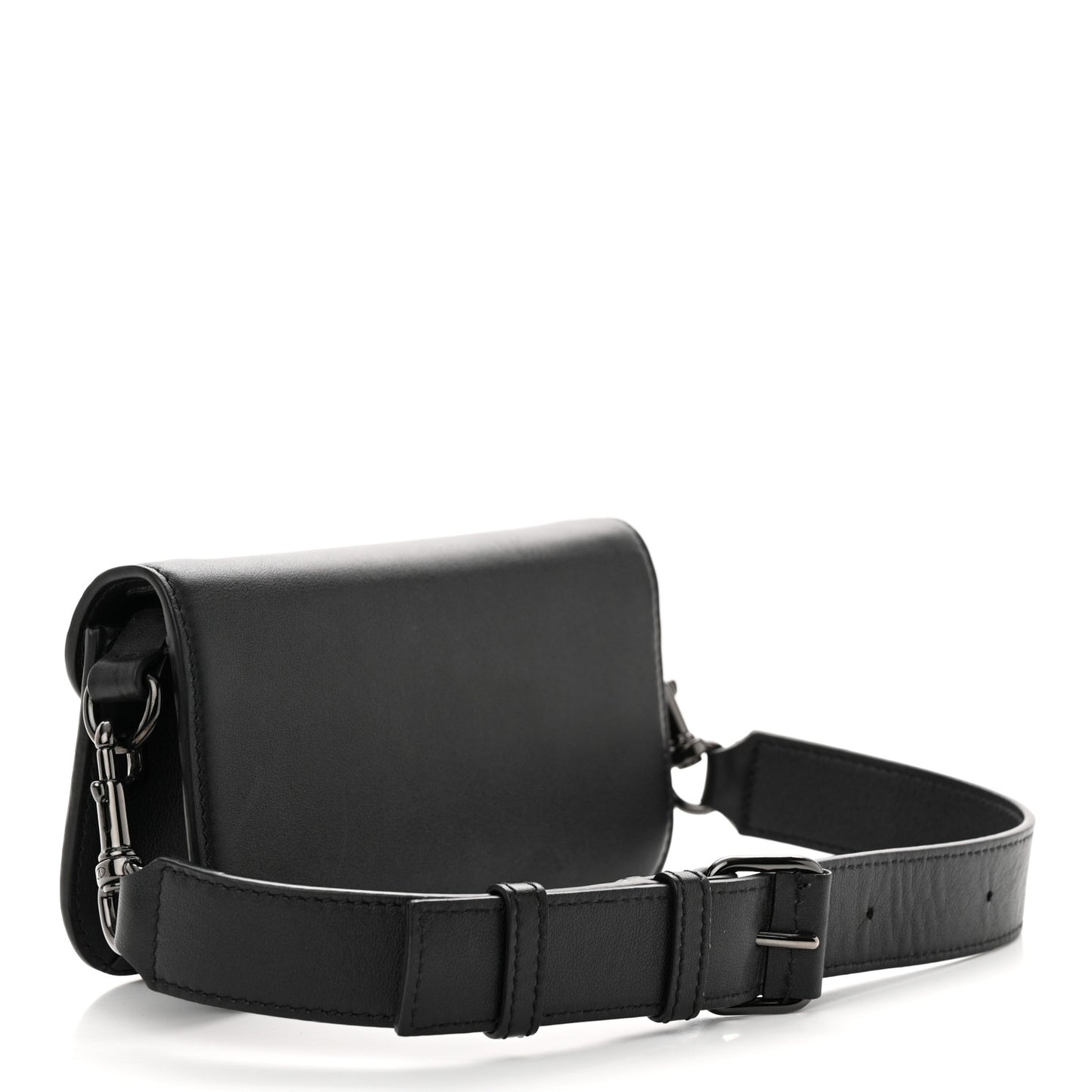 Calfskin Monochrome Vlogo Mini Loco Shoulder Bag Black