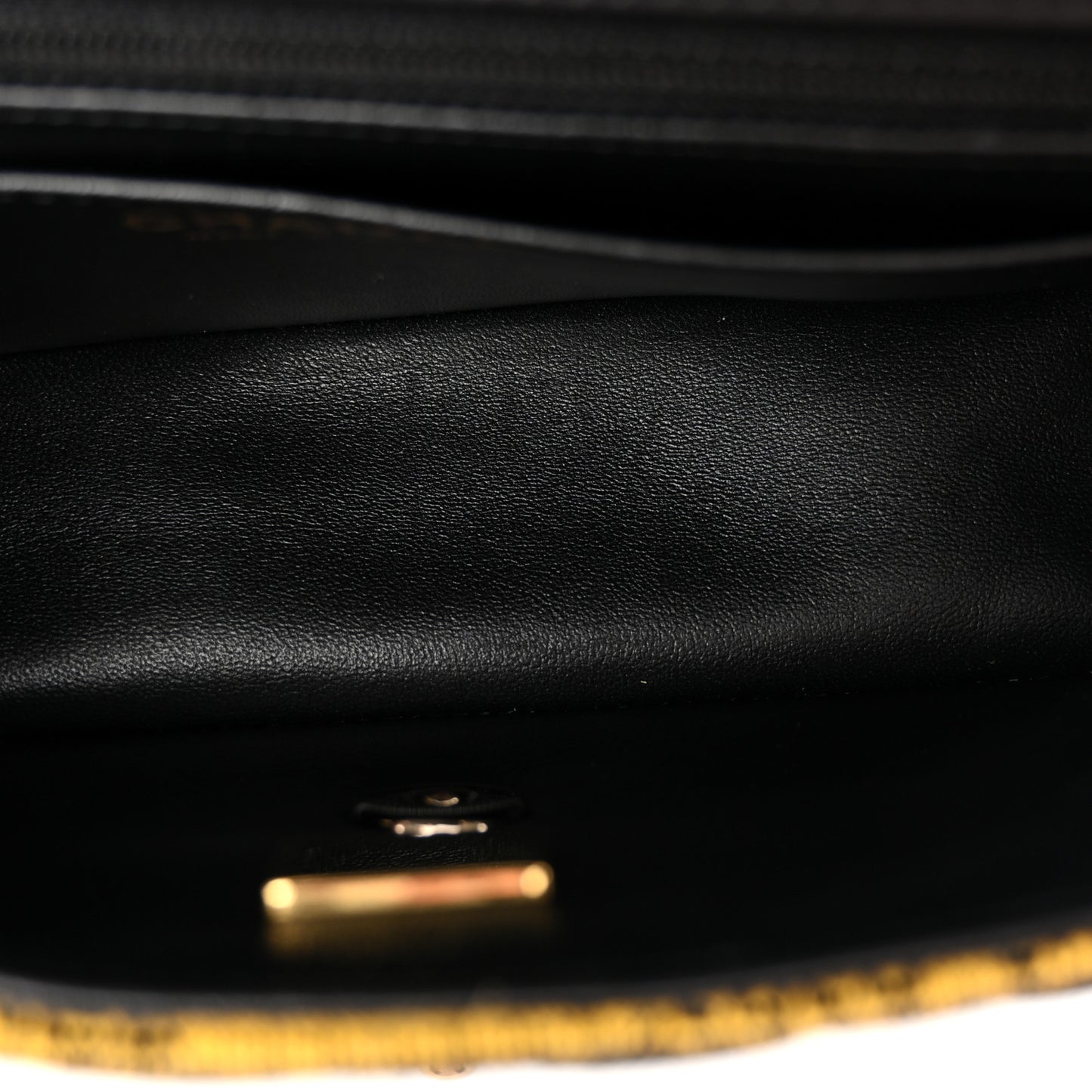 Jersey Quilted Mini Rectangular Flap Black Multicolor