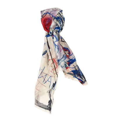 Chanel Cashmere Silk CC Fringe Scarf Multicolor 1 of 3