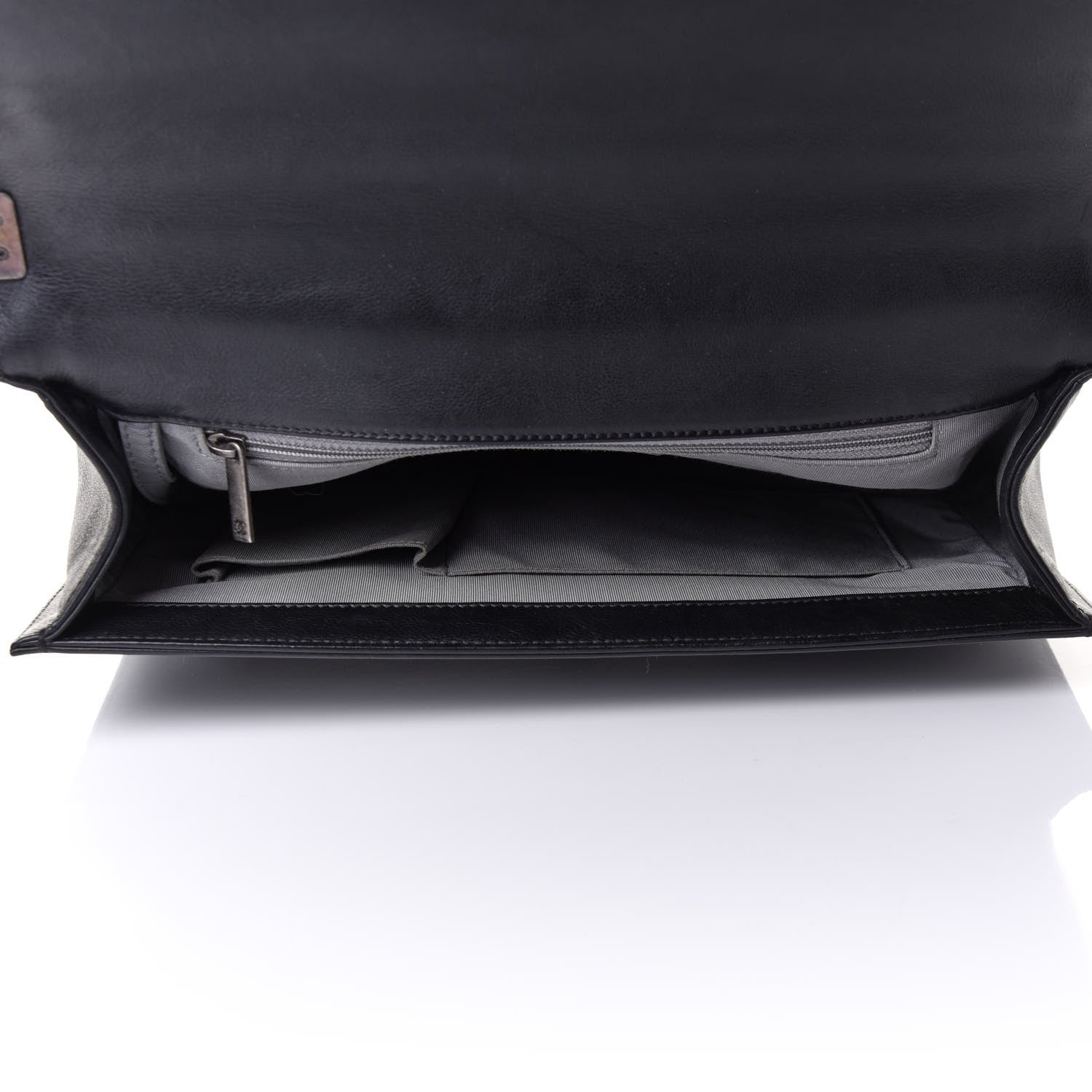 Chanel Calfskin Double Stitch Large Boy Flap Black 5 of 13