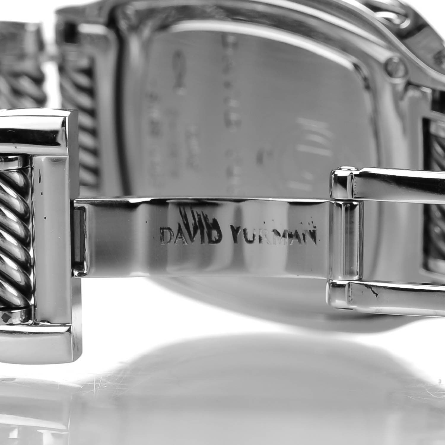David Yurman Stainless Steel Diamond Bezel Mother of Pearl 25mm Thoroughbred Quartz Watch 6 of 8