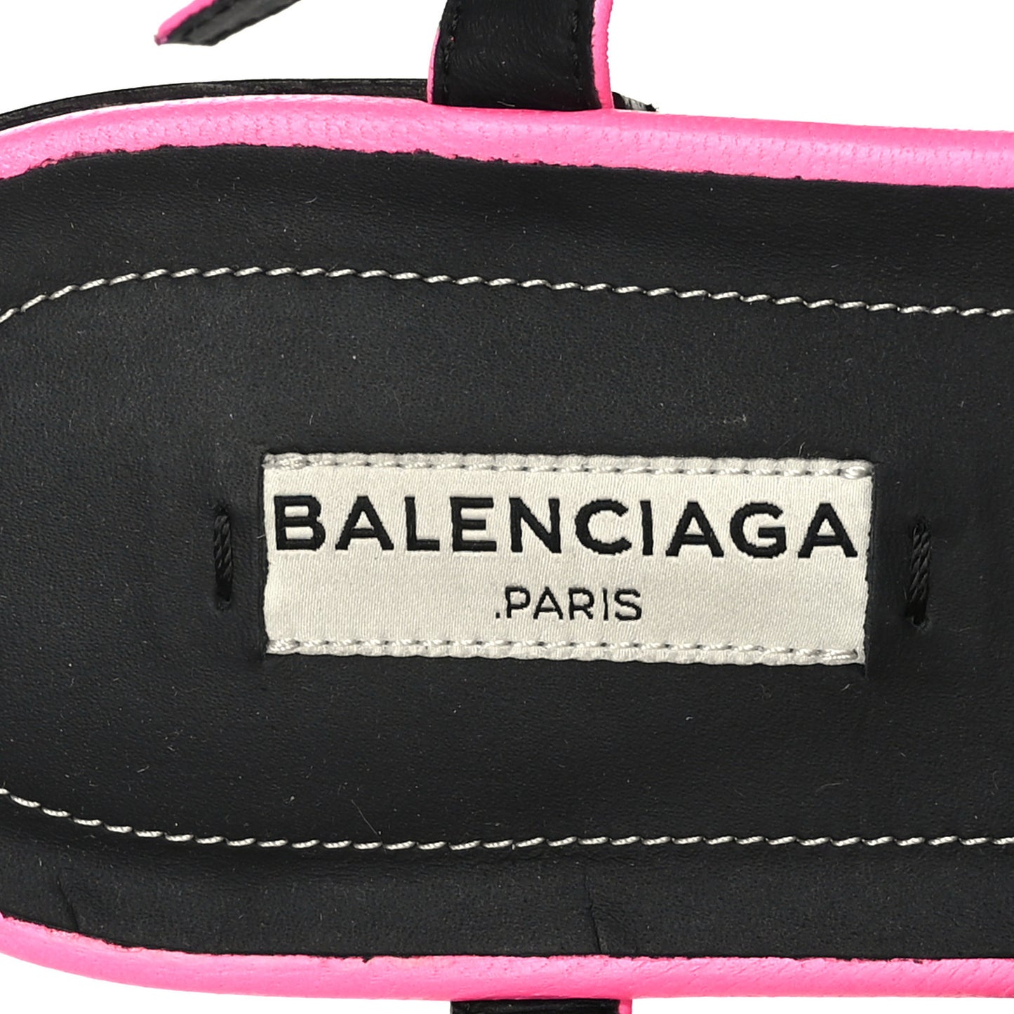 Agneau Arena Giant 12 Silver Hardware Flat Thong Sandals 37 Rose Fluo