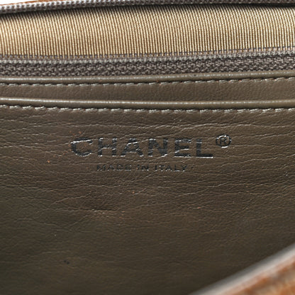 Chanel Crinkled Patent Quilted Jumbo Single Flap Beige 5 of 9