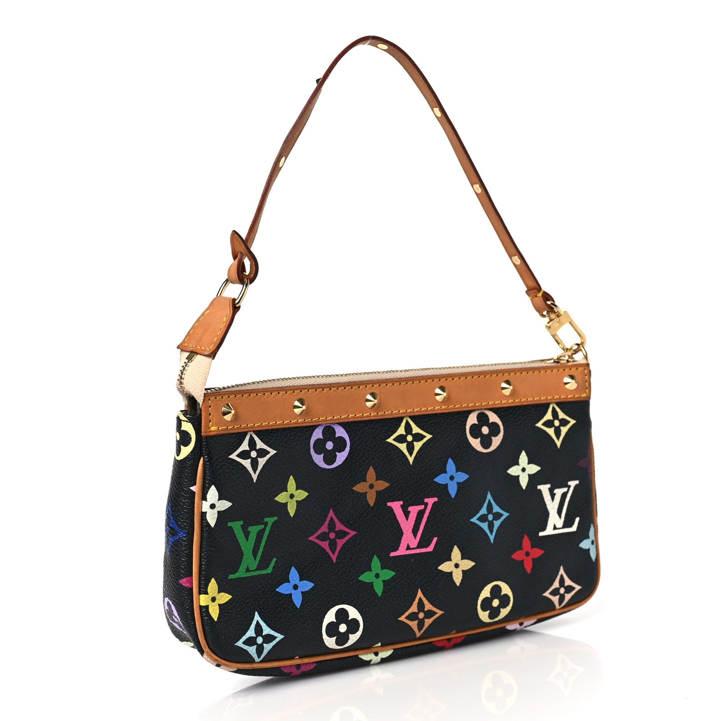 Monogram Multicolor Pochette Accessories Black