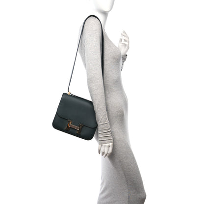 Hermes Swift Horseshoe Constance 24 Vert Anglais Gris Perle 4 of 23
