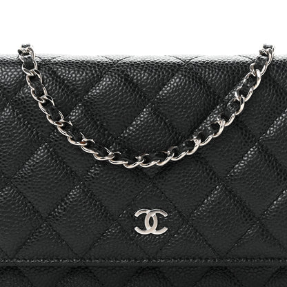 Chanel Caviar Quilted Wallet on Chain WOC Black 9 of 12