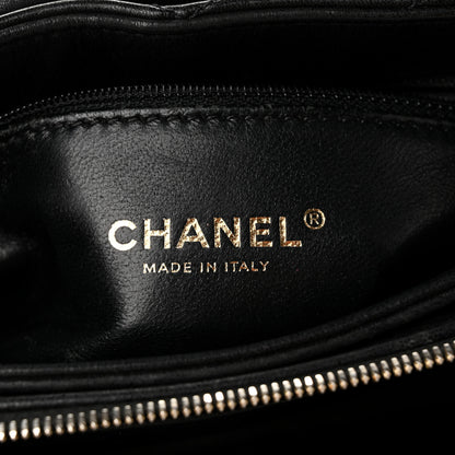 Chanel Calfskin Chevron Stitched Medium Coco Flap Bag Black 6 of 11