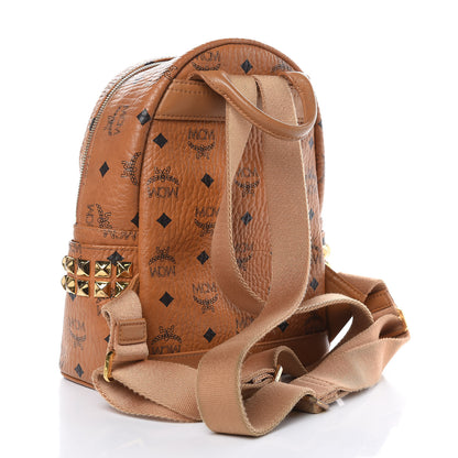 MCM Visetos Side Stud Mini Stark Backpack Cognac 3 of 13