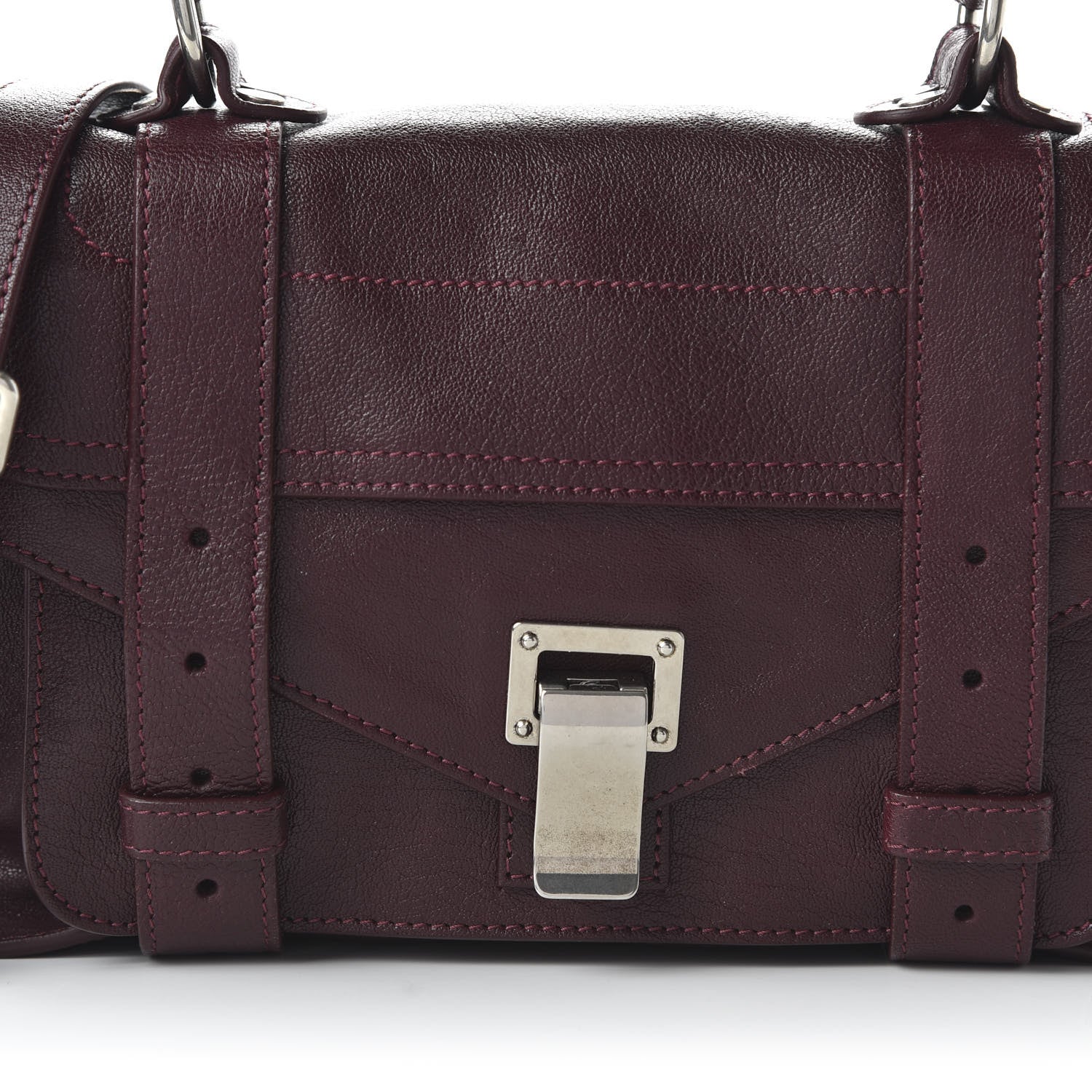 Proenza Schouler Lambskin Tiny PS1 Satchel Oxblood 9 of 9