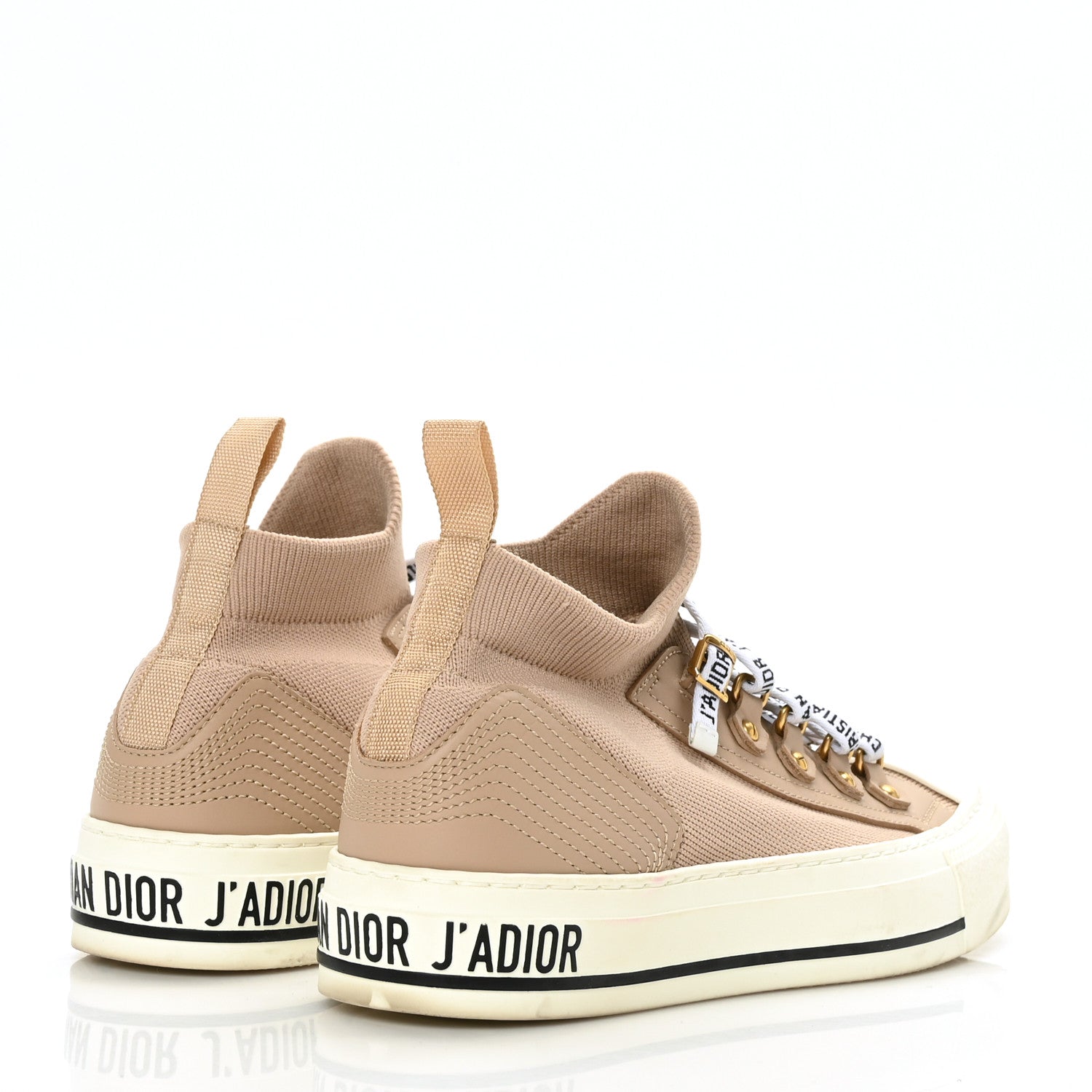 Christian Dior Technical Knit Womens Walk'n Dior High Top Sneakers 36 Nude 4 of 8