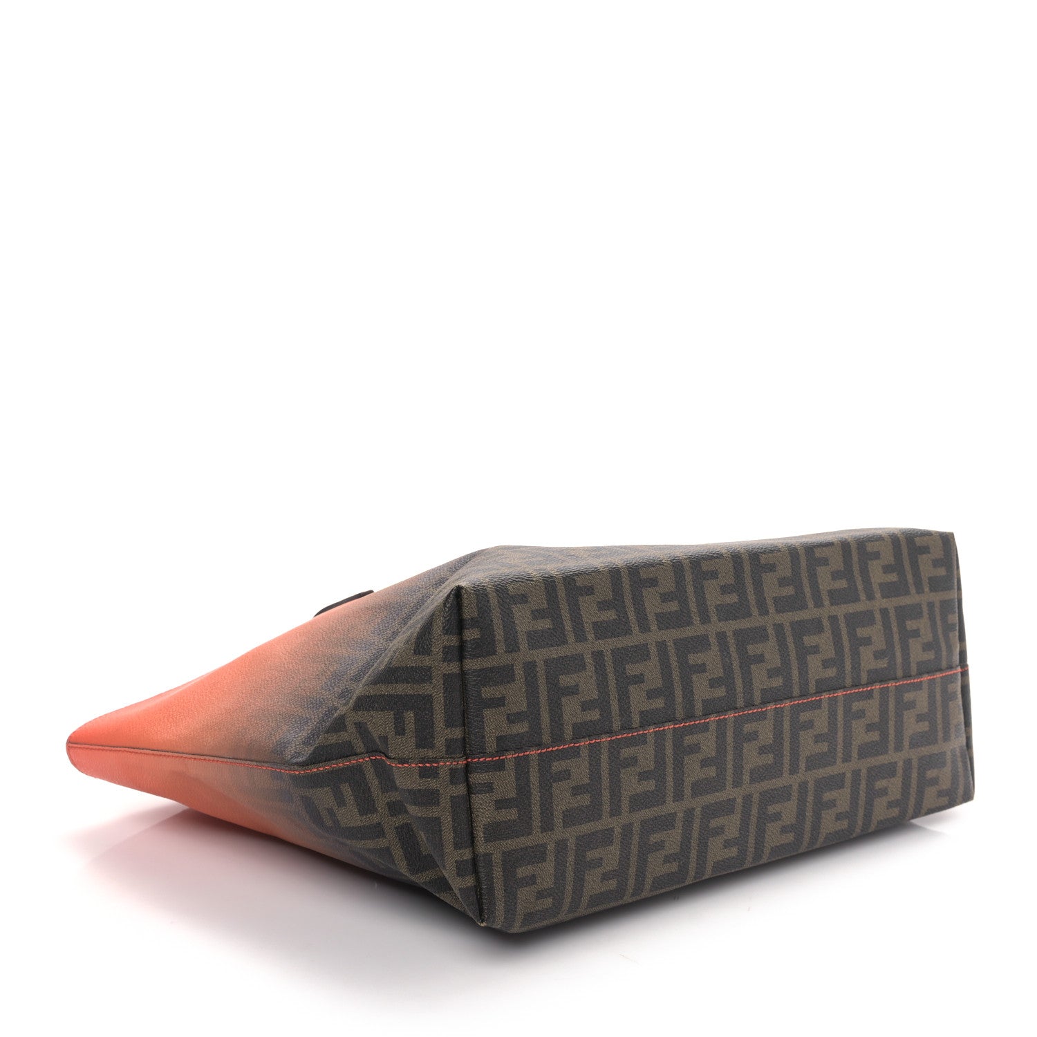 Fendi Zucca Spalmati Ombre Medium Roll Tote Tobacco Papavero 4 of 8
