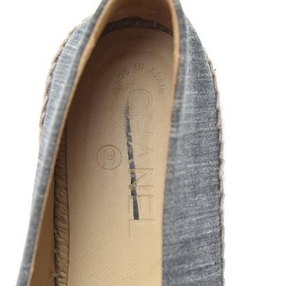 Chanel Striated Suede Espadrilles 39 Dark Grey 7 of 7
