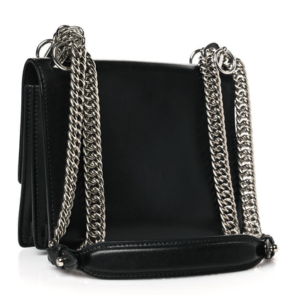 Fendi Vitello Liberty Lucido Metal Monster Eyes Studded Small Kan I Shoulder Bag Black 3 of 9