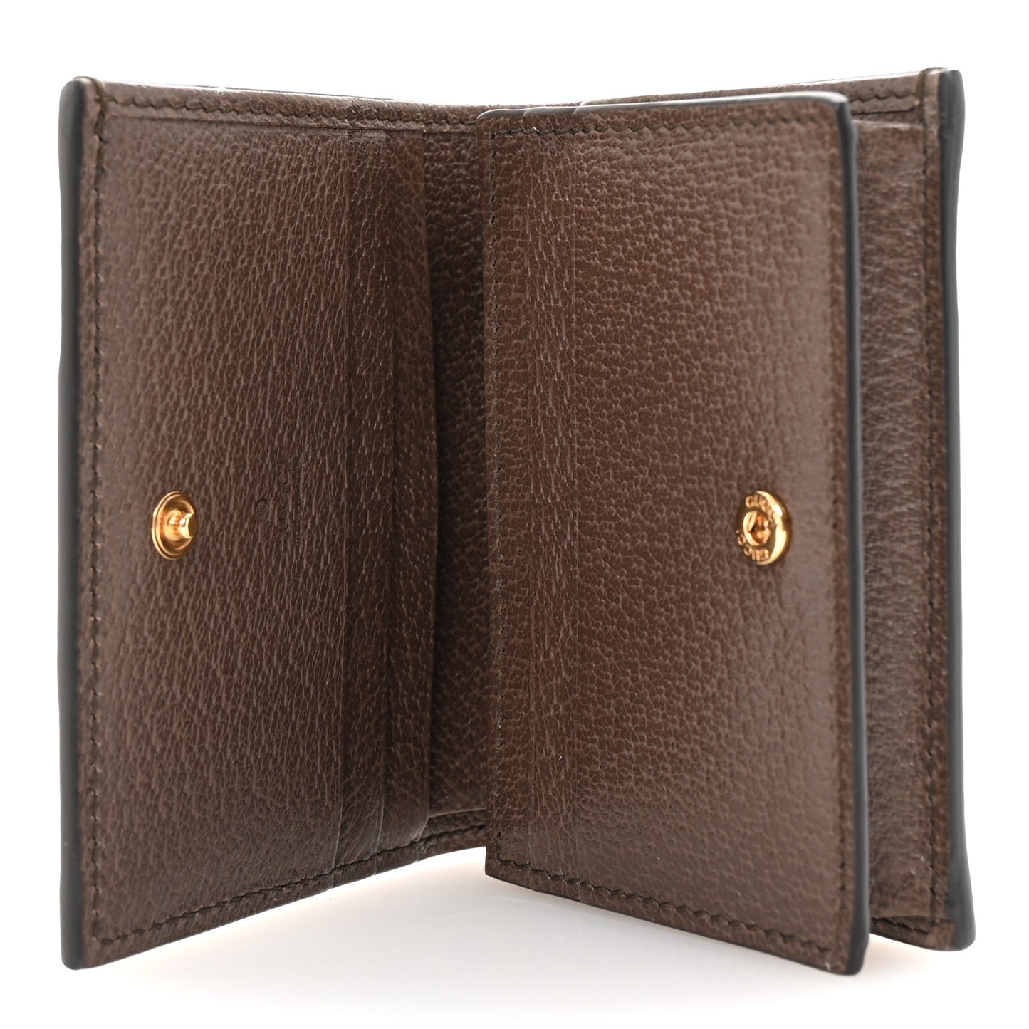 GG Supreme Monogram Textured Dollar Calfskin Web Ophidia Card Case Beige New Acero