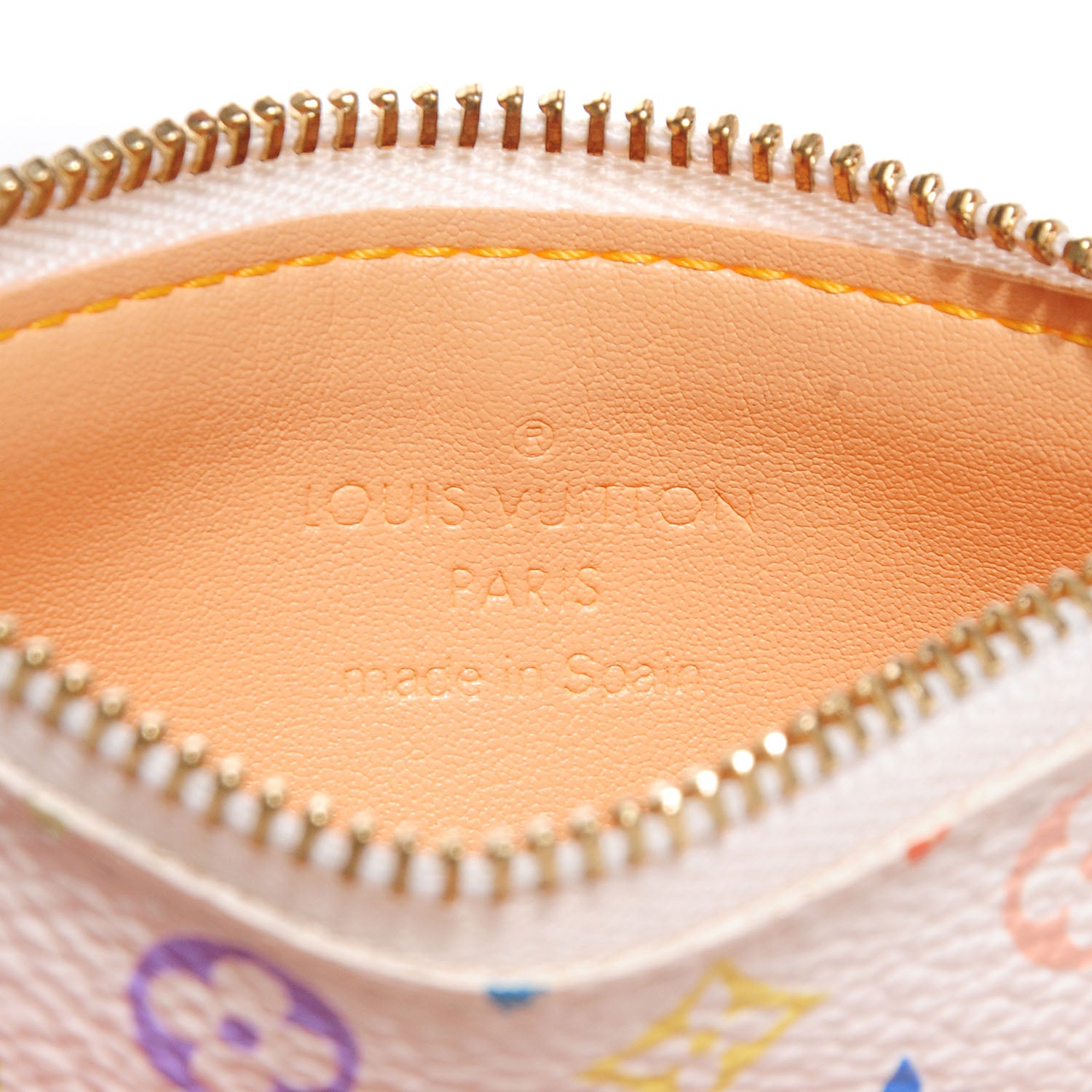 Louis Vuitton Monogram Multicolor Key Pouch White 6 of 7