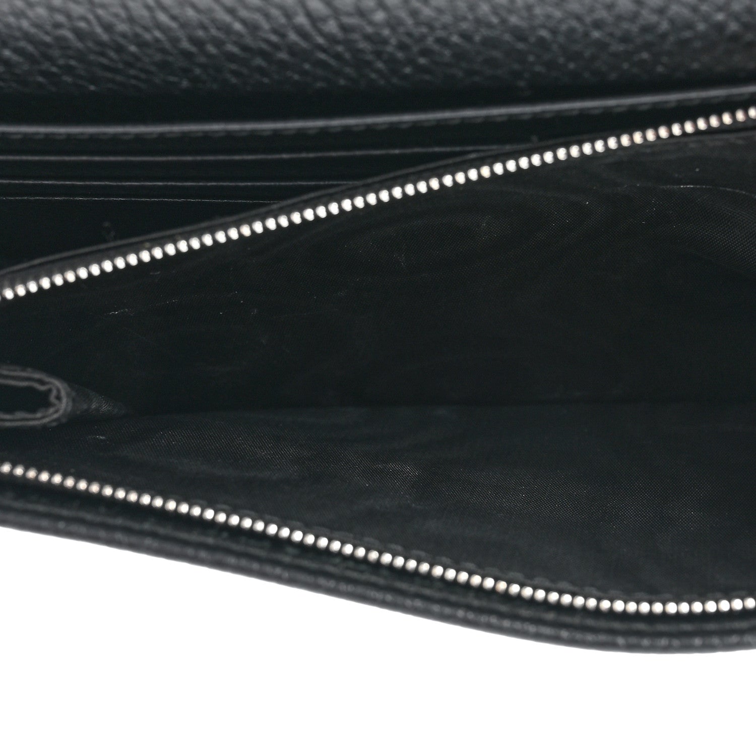 Gucci Dollar Calfskin Enamel Monochrome Mini GG Marmont Chain Wallet Black 5 of 11