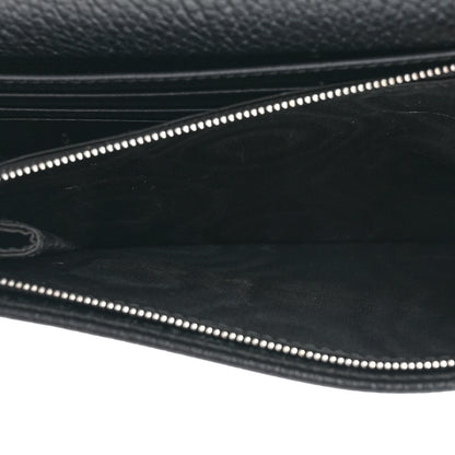 Gucci Dollar Calfskin Enamel Monochrome Mini GG Marmont Chain Wallet Black 5 of 11