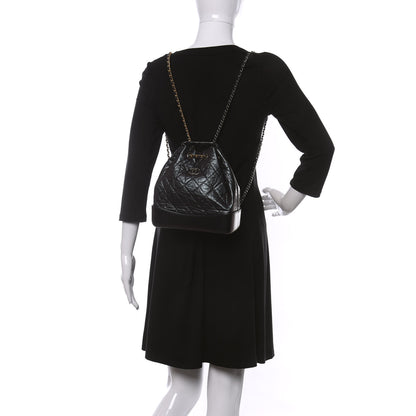 Chanel Aged Calfskin Quilted Small Gabrielle Backpack Black 2 of 10