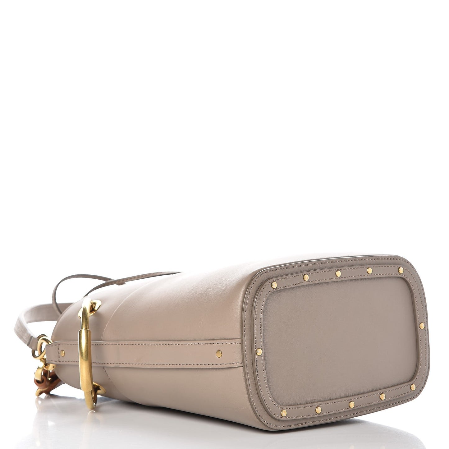 Smooth Calfskin Small Roy Bucket Bag Motty Grey