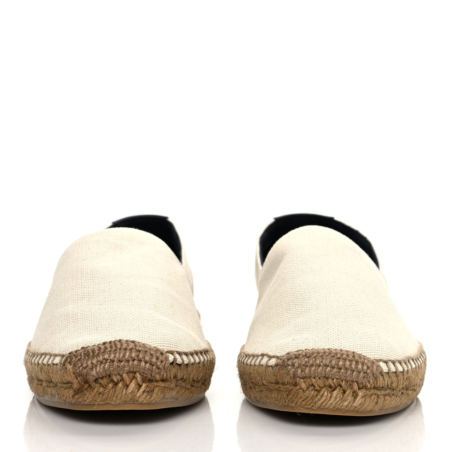 Canvas Nappa Elba Light Logo Embroidered Espadrilles 42 Ecru