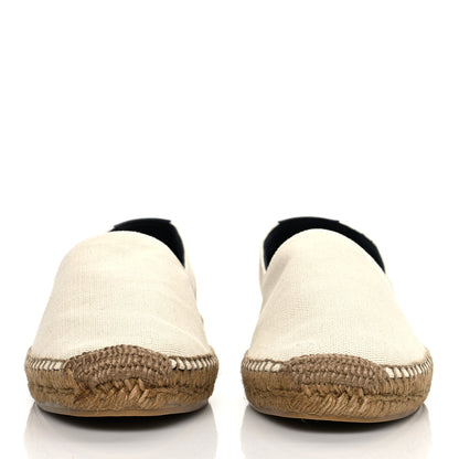 Saint Laurent Canvas Nappa Elba Light Logo Embroidered Espadrilles 42 Ecru 4 of 10