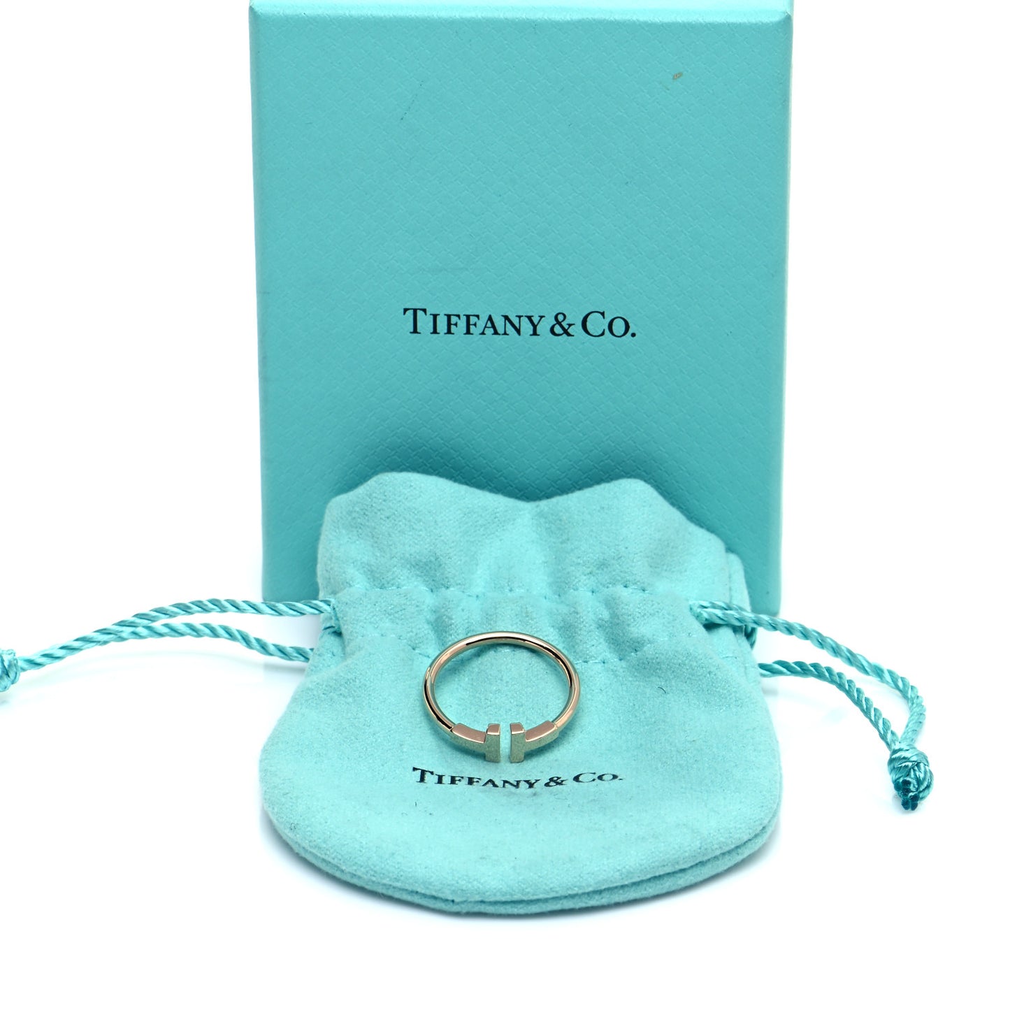 18K Rose Gold T Wire Ring 59 8.75