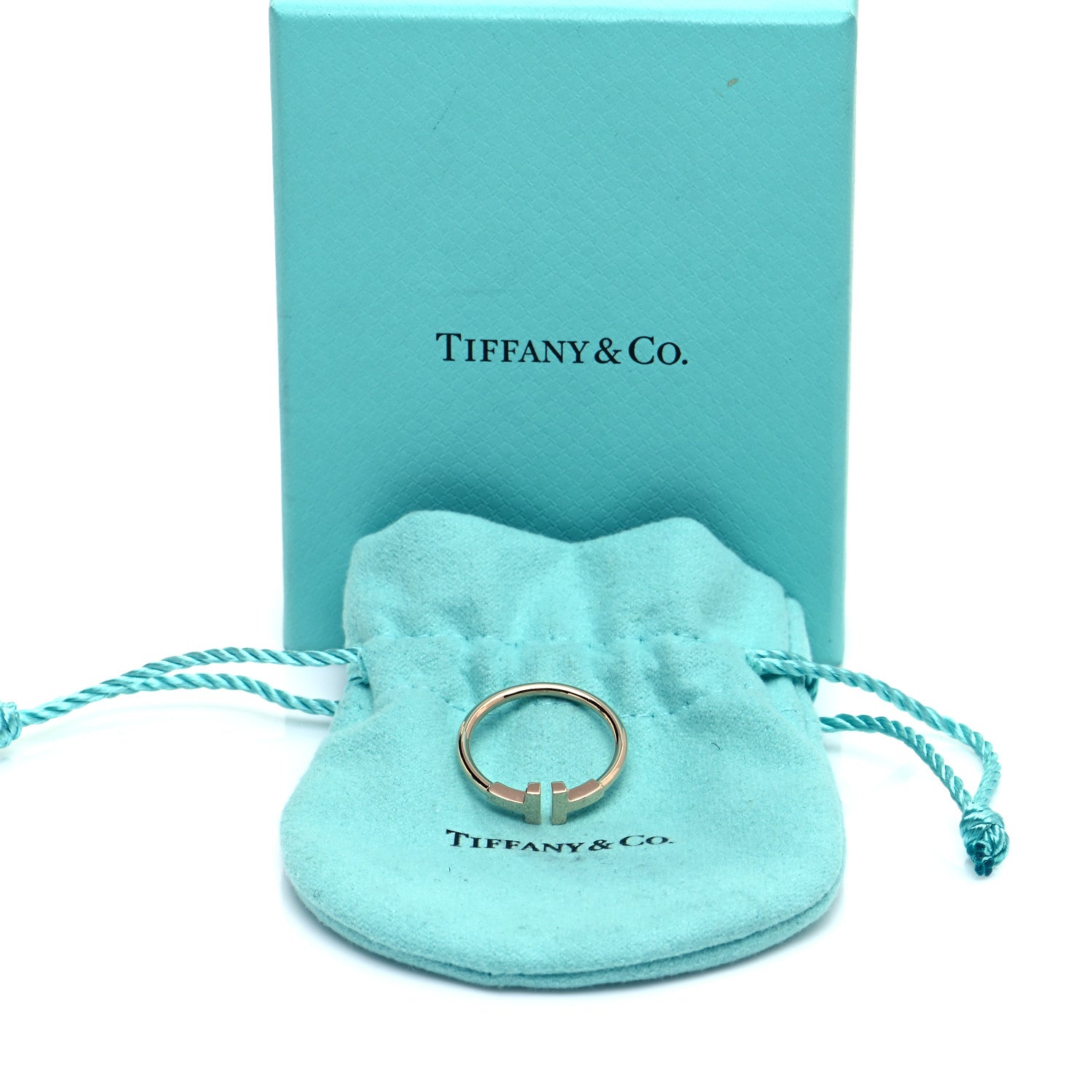 Tiffany 18K Rose Gold T Wire Ring 59 8.75 5 of 5