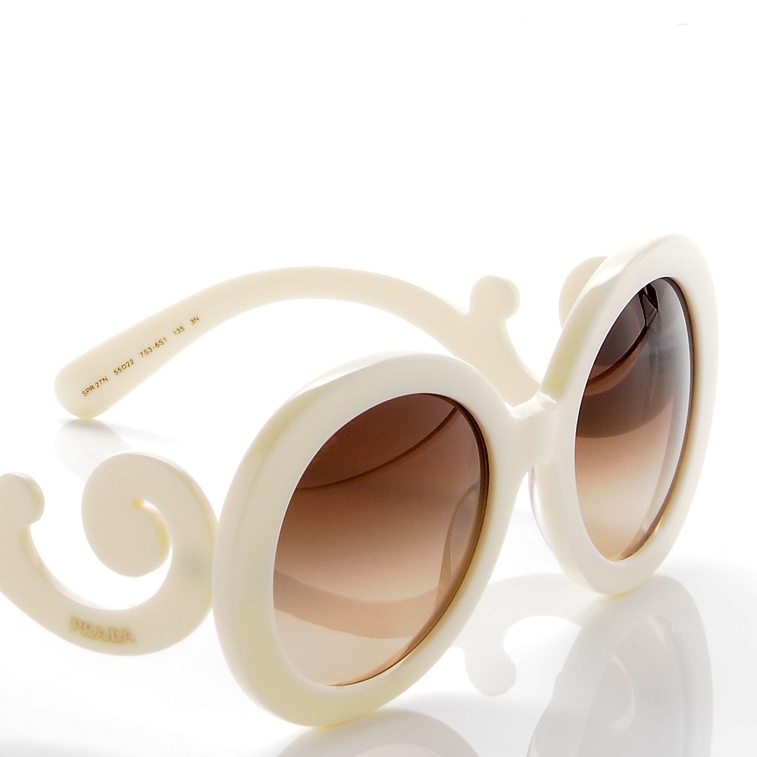 Prada Baroque Sunglasses SPR 27N White 6 of 8