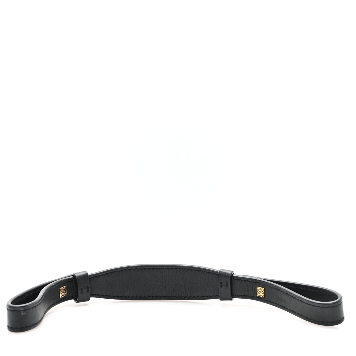 Calfskin Branded Short Strap Black