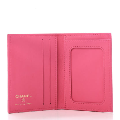 Chanel Lambskin Quilted Card Holder Wallet Fuchsia 4 of 4