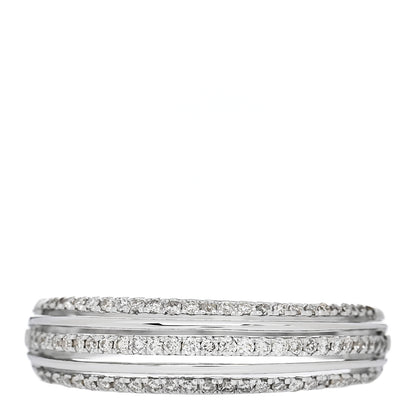 Parker & West by FASHIONPHILE 18K White Gold Diamond .24ctw 3 Row Pave Band Ring 53 6.25 1 of 13