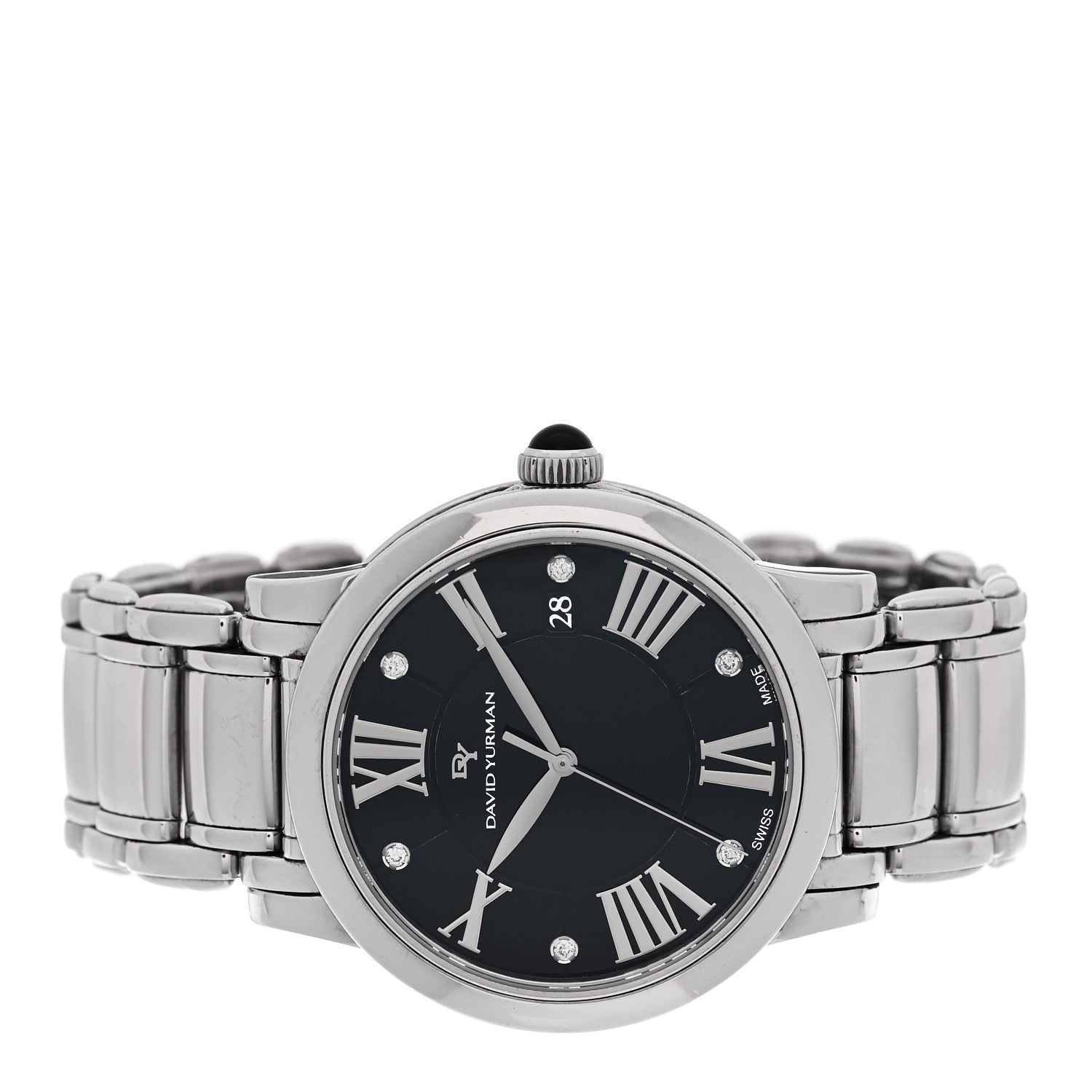David Yurman Stainless Steel Diamond 38mm Classic Quartz Watch Black 2 of 4