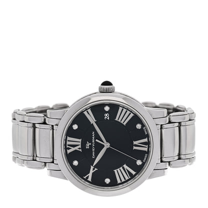 David Yurman Stainless Steel Diamond 38mm Classic Quartz Watch Black 2 of 4