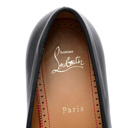 Christian Louboutin Calfskin Mens Penny Flat Loafers 7 Silver Black 7 of 8