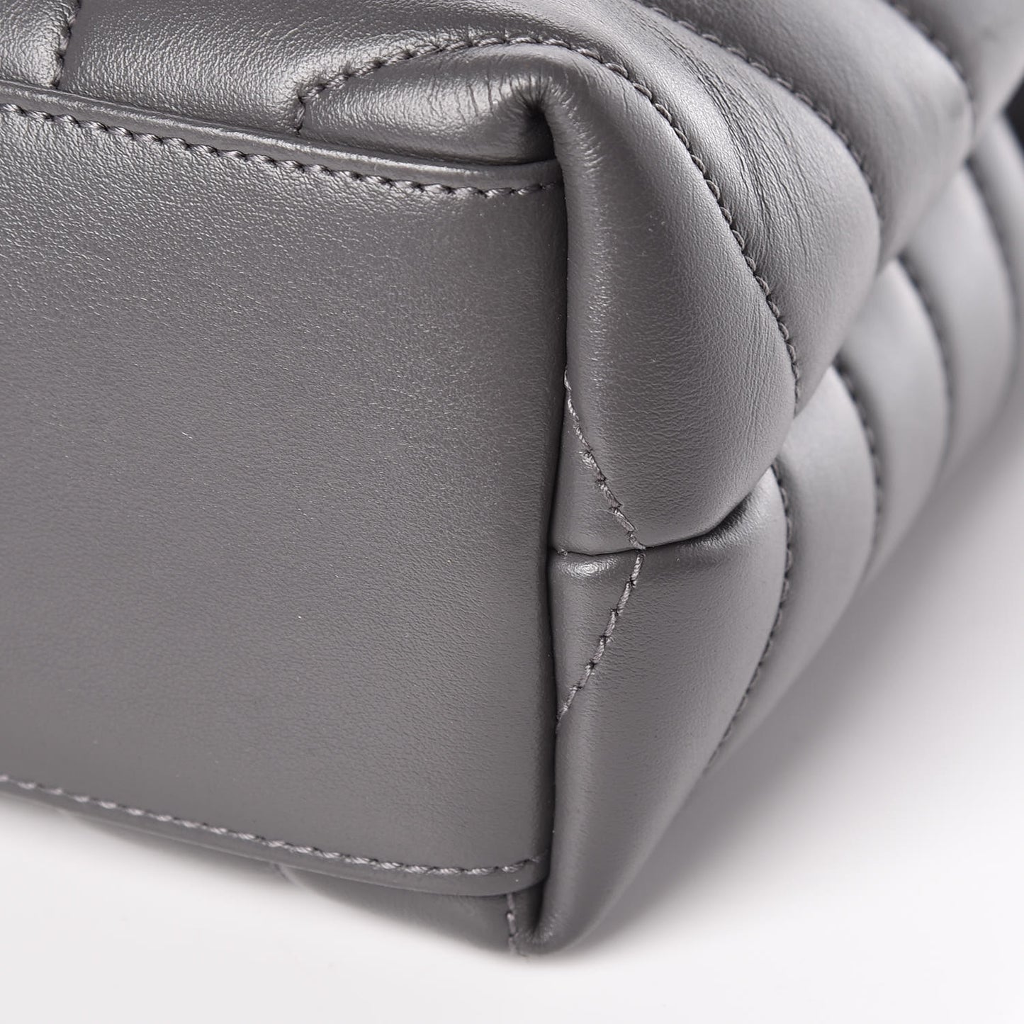 Calfskin Y Quilted Monogram Small Loulou Chain Satchel Asphalt