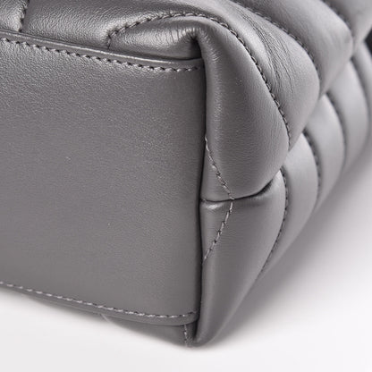 Saint Laurent Calfskin Y Quilted Monogram Small Loulou Chain Satchel Asphalt 10 of 10