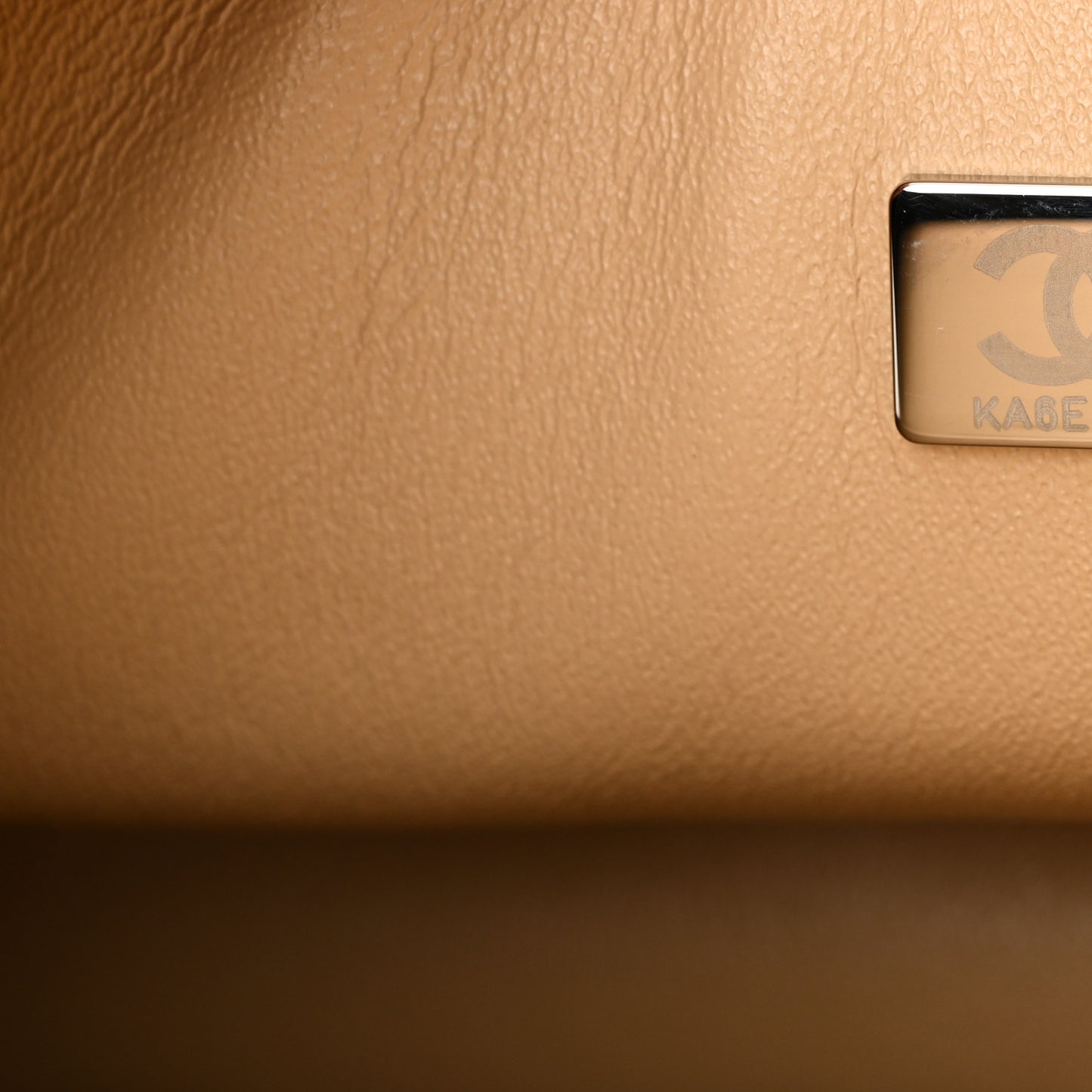 Caviar Quilted Medium Double Flap Beige