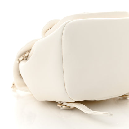 Chanel Lambskin Quilted Small Duma Drawstring Backpack White 9 of 10