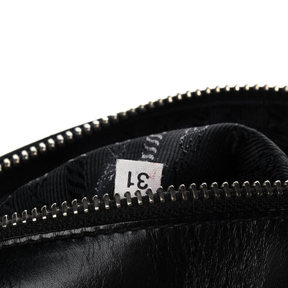 Prada Vitello Drive Perforated Bowling Bag Black 7 of 13