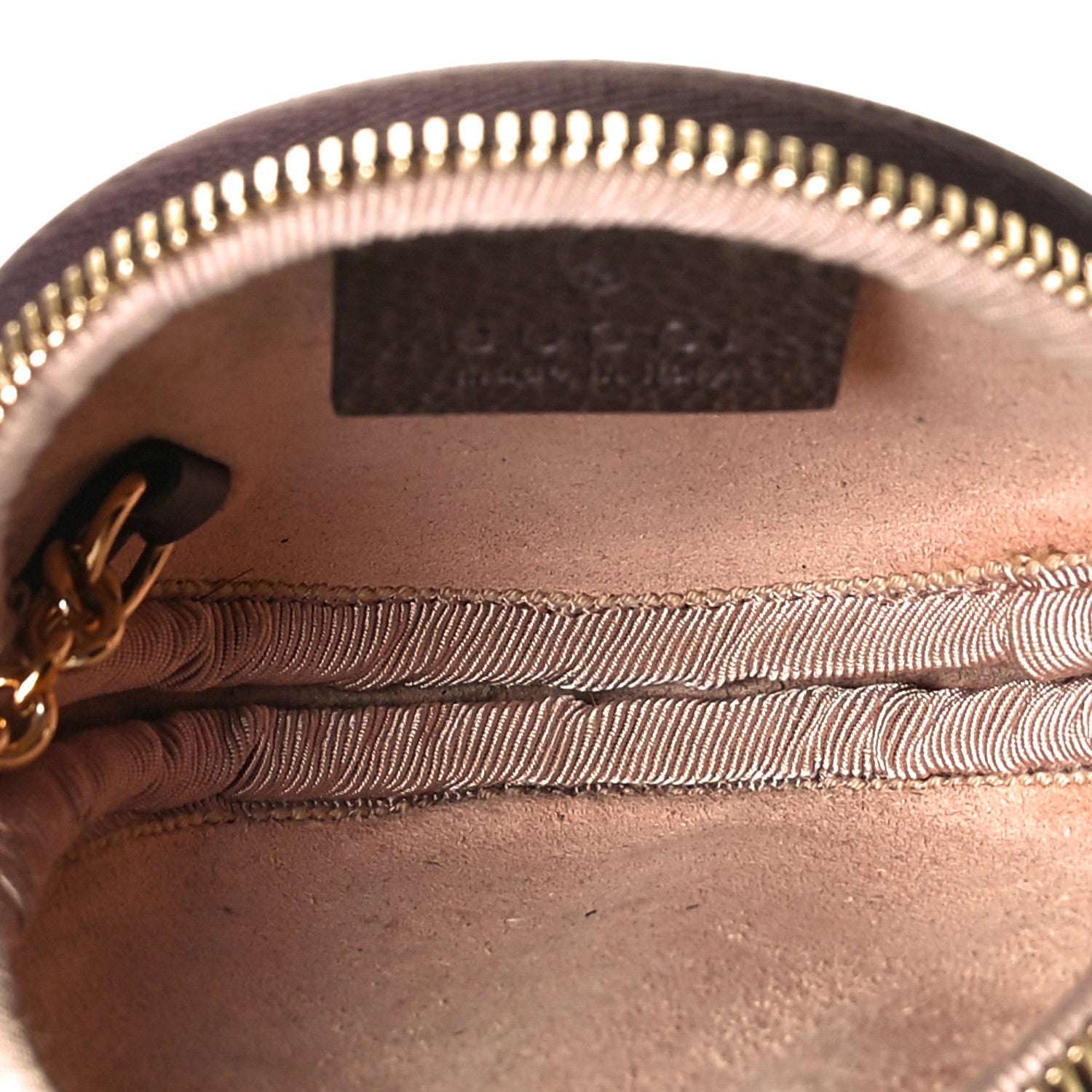 Gucci GG Supreme Monogram Web Ophidia Round Coin Purse Beige New Acero 6 of 7