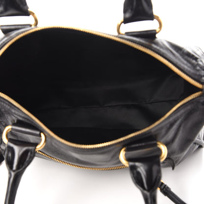 Miu Miu Vitello Shine Zip Tote Black 5 of 9