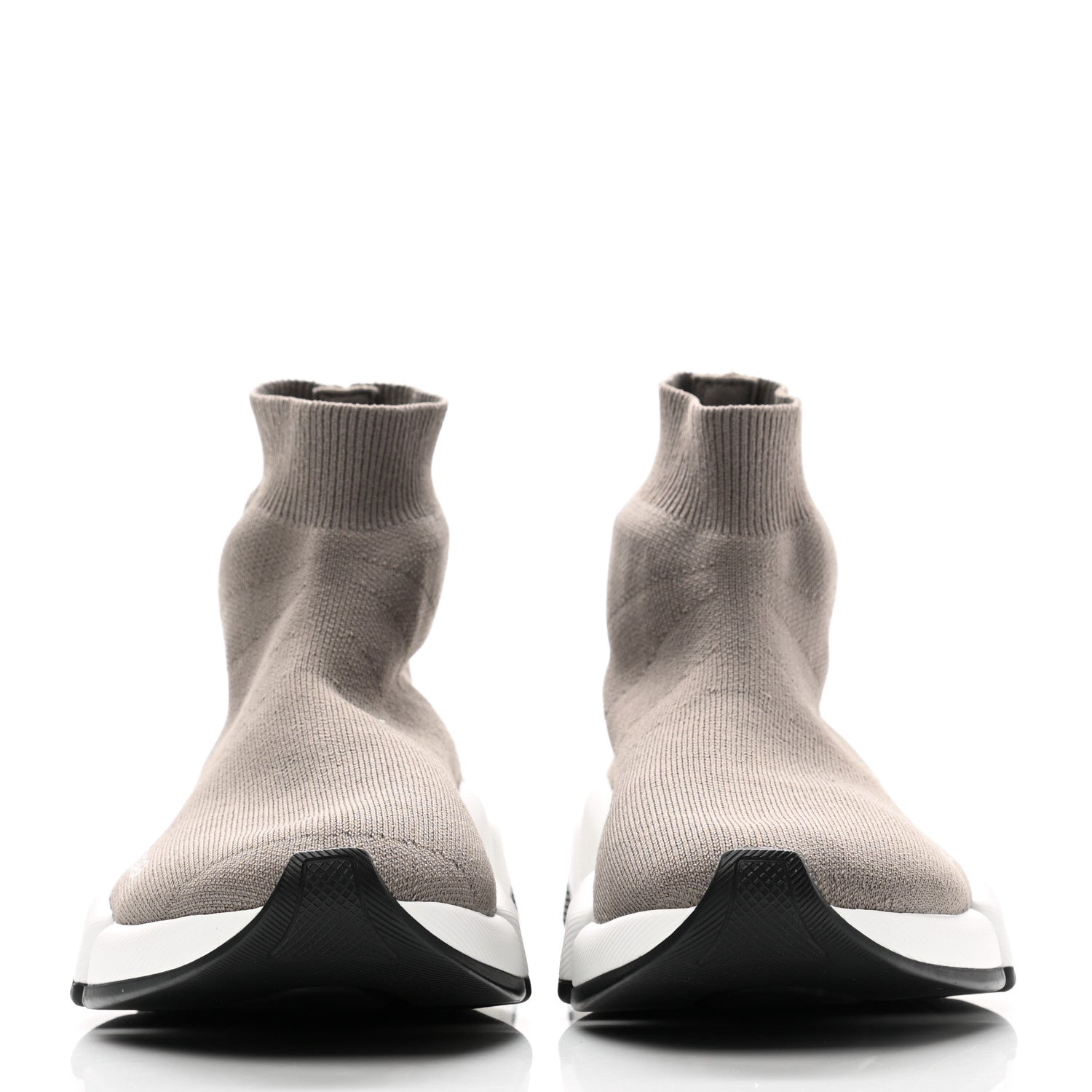 Balenciaga Technical 3D Recycled Knit Bi-Color Sole Womens Speed 2.0 Sneakers 36 Dark Beige White Black 2 of 9