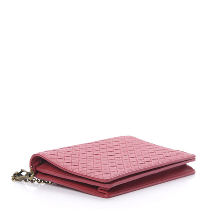 Bottega Veneta Nappa Intrecciato Chain Wallet China Red 4 of 12