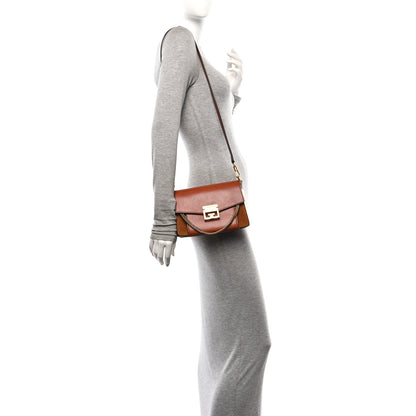 Givenchy Goatskin Suede Small GV3 Shoulder Bag Chestnut 2 of 9